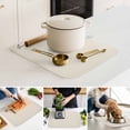 thumbnail image 4 of Dish Drying Mat for Kitchen Countertop, Cream Absorbent Microfiber Dish Mat Reversible Quick Dry Non Slip Draining Mat Kitchen Drying Pad for Dishes, Utensils 16x18 Inch Solid Color, 4 of 9