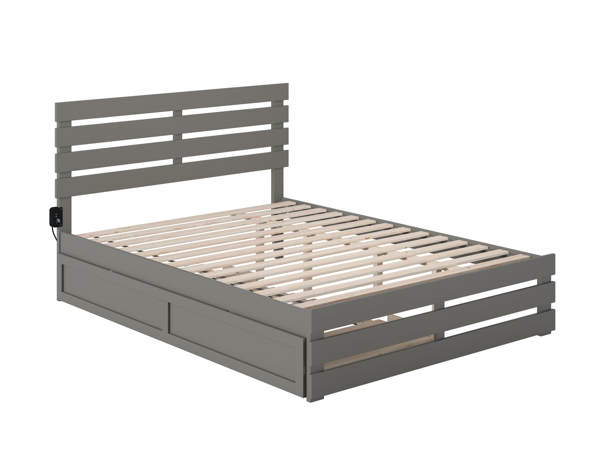 Oxford Queen Bed with Footboard and USB Turbo Charger with Twin Extra