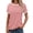 Pink, variant on Color Block Womens T-shirts Round Neck Shirts for Women Short Sleeve Loose Fit Women Tops
