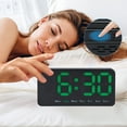 thumbnail image 3 of Unique Bargains 2 Pcs Digital Dual Alarm Clock Dimmable Wall Clocks Green/Pink, 3 of 6