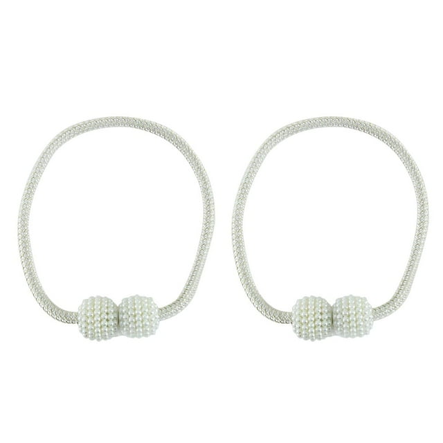 Amdohai 1 Paire de Rideaux Magnétiques avec Attaches, Perles Magnétiques et Boules