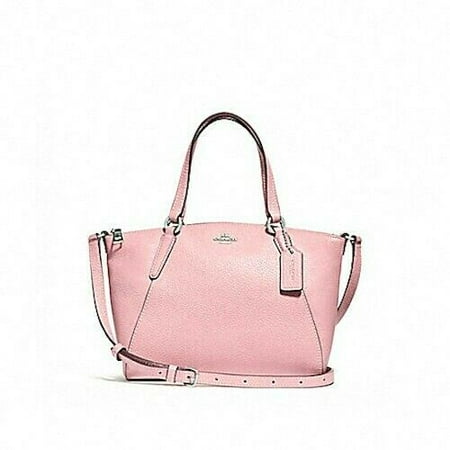 NEW WOMENS COACH (F28994) PETAL PINK PEBBLE LEATHER MINI KELSEY SATCHEL BAG