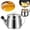 C-Multicolor, variant on Stainless Steel Oil Filter Container, Heat‑Resistant Can with Built‑in Mesh Strainer Lid, for Used Frying Oil Filtering & Storage, Countertop Placement and Kitchen Stove‑Side Cooking Work