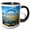 Black/White, variant on 3drose, Paraglider, Extreme Sport, Dalyan, Koycegiz, Mugla, Turkey-as37 Aka1304 - Ali Kabas, 11oz Two-tone Black Mug