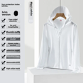 thumbnail image 3 of Ropa de protección solar de seda helada para exteriores Upf50 para hombre y mujer, chaqueta ligera y transpirable con protección UV para pesca de verano, 3 of 5