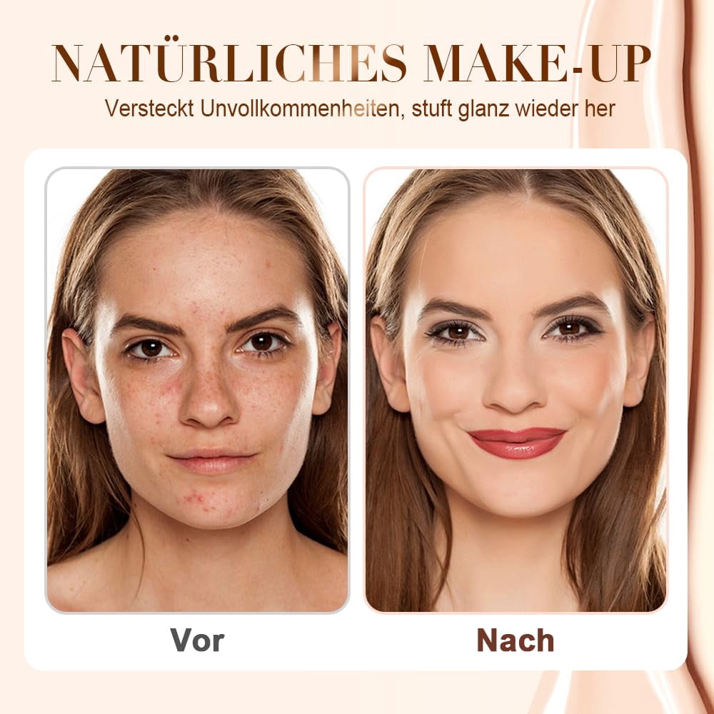 Color Changing Foundation for Mature Skin – Lightweight Liquid Foundation & Concealer, Tone-Adapting Formula for All Skin Types, Hydrating, Long-Lasting (2PCS)