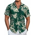thumbnail image 3 of Hawaiian Shirt for Men Short Sleeve Floral Button Down Shirt Tropical Casual Summer Beach Shirts, 3 of 4