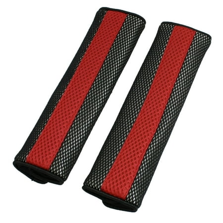 Motor Detachable Fastener Red Black Seatbelt Cover Pad