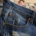 thumbnail image 4 of Summer New Men Ripped Short Jeans Streetwear Hole Straight Slim Casual Denim Shorts Male Brand Clothes, 4 of 6