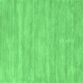 thumbnail image 1 of Ahgly Company Indoor Square Solid Emerald Green Modern Area Rugs, 8' Square, 1 of 4