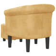 thumbnail image 3 of vidaXL Tub Chair with Footstool Gold Faux Leather, 3 of 5