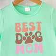thumbnail image 4 of KPOPLK Toddler Baby Girl Clothes Baby Girl Outfits Short Sleeve Round Neckline Graphic Print Top Pants 2PCS Set 3t 4t 5t 6t 7t Size 4 Years,Light Blue, 4 of 4