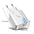 thumbnail image 4 of Matsuzay 18W3A rápido QC 3.0 USB Carga rápida 3.0 de teléfono para para Redmi Enchufe de la UE Cargadores de dispositivos electrónicos No.02, 4 of 8