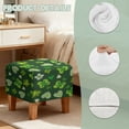 thumbnail image 7 of Jiueut Green Shamrock Butterfly Heart Print Ottoman Slipcover, Anti Slip Square Cushion Thick Footstool Protection Universal Fit for Most Footrest Sofa Saint Patrick's Day Decor, 7 of 7