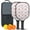 Pioneer Flower Floral-3, variant on Pickleball Paddles Set,Pioneer Flower Floral Print Pattern Fiberglass Surface Pickleball Racket Set with 2 Indoor Outdoor Pickleball Balls and Pickleball Bag,Pickle-ball Equipment