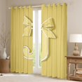 thumbnail image 2 of Erosebridal Kawaii Initial Letter Curtains for Living Room, Monogrammed J 30%-50% Blackout Curtains Set of 2 (52x63), Ribbon Cow Curtains and Drapes (52x63), Window Curtains Bedroom Decoration, 2 of 6