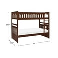 thumbnail image 5 of Lexicon Rowe Transitional Wood Twin over Twin Bunk Bed in Dark Cherry, 5 of 5