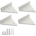thumbnail image 1 of 4 soportes flotantes para estantes, soporte de metal triangular para estantes, soporte oculto para estantes de pared con 16 tornillos para sala de estar, dormitorio y decoración de baño,, 1 of 5