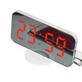 thumbnail image 1 of Pantalla LED Reloj digital Reloj despertador de mesa regulable automático con modo de repetición Puerto USB doble, Pantalla blanca y roja kenally EL3016-02B, 1 of 2