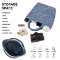 thumbnail image 4 of Bolso tejido para mujer, bolso de mano de cuero vegano, bolso grande de viaje de playa de verano y bolso de hombro retro hecho a mano, 4 of 5