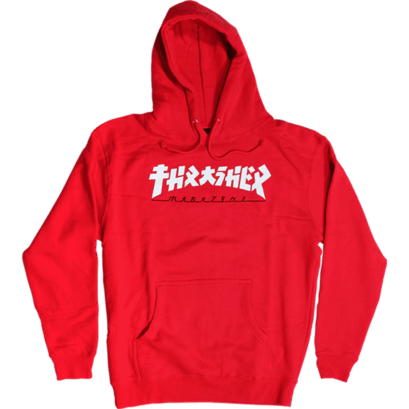 Thrasher Godzilla Hoodie Sweatshirt Small Red