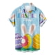 thumbnail image 5 of Camisas hawaianas de feliz Pascua para hombres, camisas con botones y estampado de huevos de conejo, camisas casuales de verano para fiestas en la playa, ropa para mujeres, 5 of 5