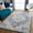 Navy, Denim, Tan / Shotts, variant on Hauteloom Cardston Living Room, Bedroom Area Rug - High Pile - Gray, Beige, Brown - 2' x 3'