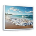 thumbnail image 2 of Designart "Coastal Waves Seaside Charm" Landscapes Floater Framed Wall Art Living Room, 2 of 7