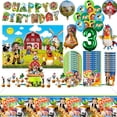 thumbnail image 2 of La Granja Zenon decoración de fiesta de cumpleaños globo pancarta pastel Topper vajilla suministros de fiesta de granja Baby Shower, 2 of 5