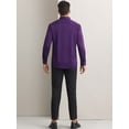 thumbnail image 3 of Unique Bargains Men's Long Sleeve Regular Fit Business Button Down Formal Shirt S Purple, 3 of 6
