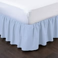 thumbnail image 2 of D.N.G. BEDDINGS 1 Piece Dust Ruffle Bed Skirt, 6 Inch Deep Pocket, 800 Thread Cotton 100% Egyptian Cotton, Full Size (54" x 75") Inch, Solid Light Blue, 2 of 2