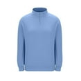 thumbnail image 4 of gbyLJF Long Sleeve Tops for Men Quarter Zip Stand Up Collar Pullover Sweatshirts Loose Fit Solid Color Casual Sweaters Shirts, 4 of 6