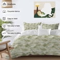 thumbnail image 3 of 3 Piece Sage Green Geometric Duvet Cover Set Twin Size, Microfiber Comforter/Quilt Cover with Corner Ties and 2 Pillowcases, Modern Morocco Abstract Art All Season Soft Bedding with Zipper Closure, 3 of 8