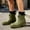 Green, variant on Women Waterproof PVC Ankle Gardening Rain Boots Chunky Block Non-Slip Heel Wellies with Detachable Warm Knit Liner, All-Weather Footwear for Yard Work, Rainy Commute, Fishing White 10(44)
