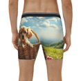 thumbnail image 4 of Cauagu Adorable Puppy Basket Print Men's Boxer Briefs, Funny & Cute Underwear Elastic Waistband Briefs Ideal Gift for Men,1-Pack, 4 of 7