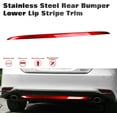 thumbnail image 5 of Xotic Tech Rear Bumper Lower Lip Cover Trim, Red Stainless Steel, Compatible with Toyota Camry LE XLE 2018-2024, 5 of 9