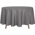 thumbnail image 1 of LAICAIW Round Tablecloth-90 Inch-Water Resistant Spill Proof Washable Polyester Table Cloth Decorative Fabric Table Cover for Dining Table, Buffet Parties and Camping, Light Grey, 1 of 7