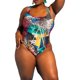 thumbnail image 5 of Greeniant Traje de baño de sin mangas con espalda abierta y estampado de graffiti para mujer Traje de baño Vistoso 3XL Greeniant OD001445-07, 5 of 6