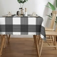 thumbnail image 3 of Rectangle Table Cloth, Black Buffalo Plaid Resistant Washable Tablecloth Decorative Table Cover for Dining, Indoor and Outdoor, 3 of 6