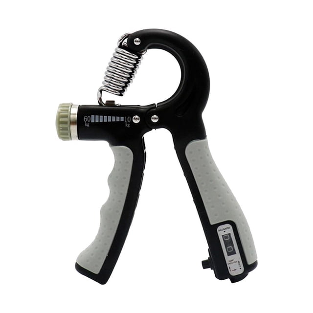 Kuymtek Agarre Mano Con Resorte en Forma R Fitness Agarre Fuerza Mano Contable (gris)