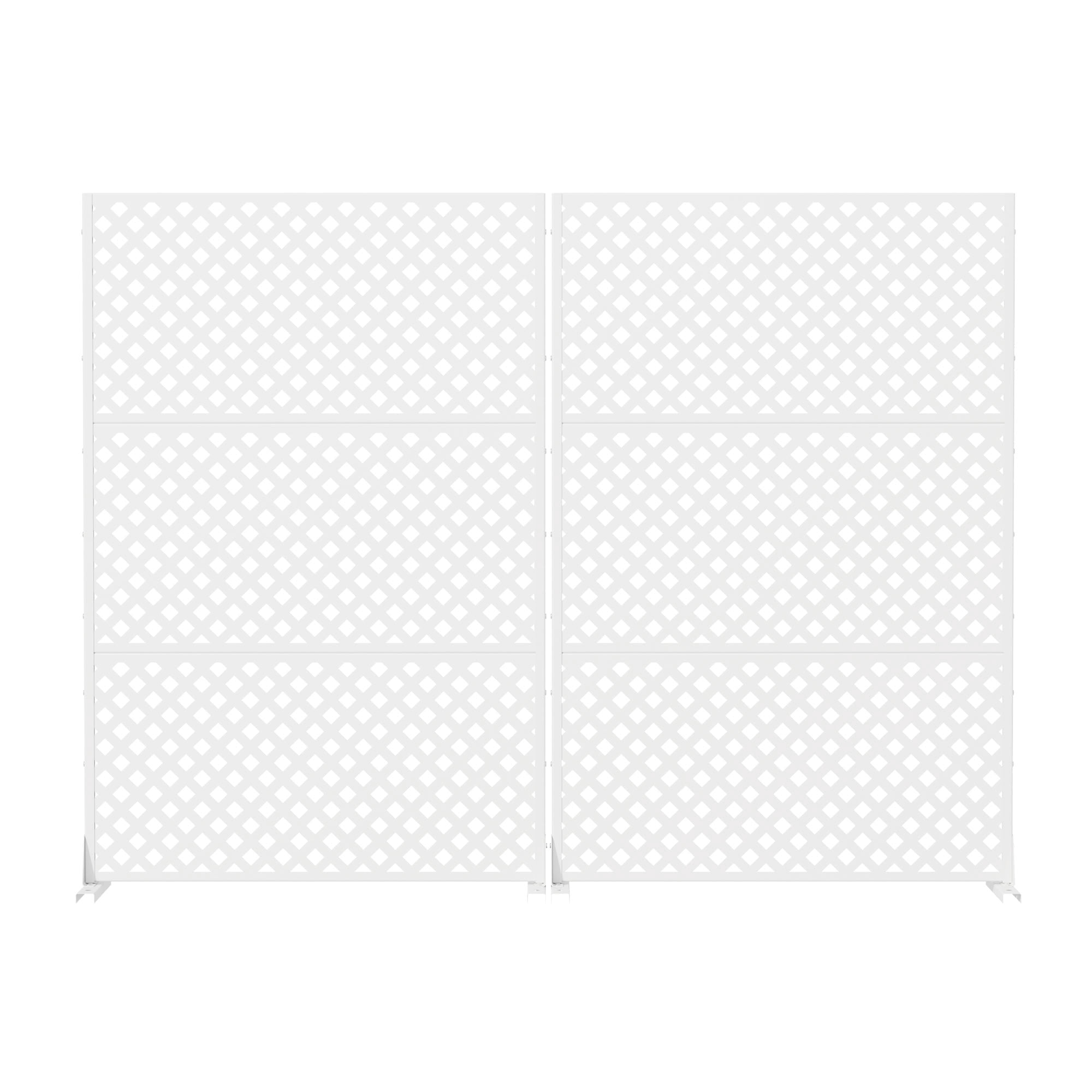 MAYEERTY 72*47in Outdoor Privacy Screen, Wind & Sun Block Metal Privacy Fence, Privacy Panel for Patio, Balcony, Garden