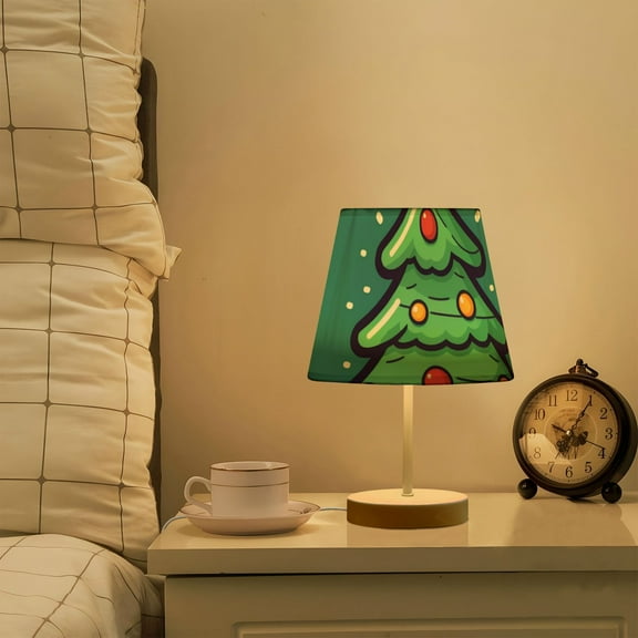 Cute Christmas Tree LED Desk Lamp Table Lamp USB Bedside Nightstand Small Lamp for Bedroom Living Room Kids Room