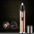 thumbnail image 5 of Recortador de pelo de nariz y orejas para hombres recargable - Recortador de pelo de nariz eléctrico USB para mujeres - Depilación facial de cejas impermeable e indolora, 5 of 5