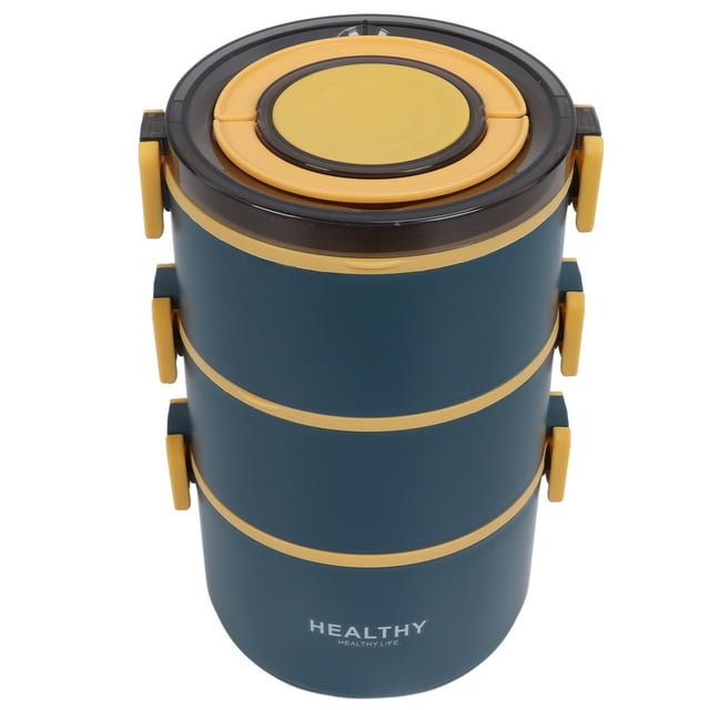 Thermal Lunch Box 2200ml Leak Proof Three Layer Design, Detachable Compartment, 304 Stainless Steel Insulated Bento Box for Portability and Reheating in Microwave