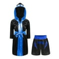 thumbnail image 1 of Zaldita Costumes de Boxe pour Garçons et Filles Tenues de Fête 2 Pcs Robe de Boxe et Shorts de Boxe Noir&Bleu 8, 1 of 4