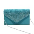 thumbnail image 2 of pitrice Women Envelope Bag Rectangular Hasp Rhinestone Stylish Fashionable Business Party Bridal Handbag Birthday Gift Cyan, 2 of 9