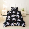 thumbnail image 2 of Erosebridal Colorful Cute Unicorn Rainbow Twin Bedding，Multicolor Loves Stars Duvet Cover Set For Kids Girls,Reversible Black 2-Piece,No Comforter, 2 of 6