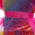 thumbnail image 7 of JAJAHO Kids Toddler Girls Tutu Dress Rainbow Sequin Layered Carnival Party Tiered Dress 18 Months To 10 Years Versatile Dresses, 7 of 7