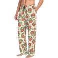 thumbnail image 3 of Mens Pajama Pants - Soft Sleep & Lounge Pants for Men, Frog Hold Strawberry Cuteness Casual PJ Bottoms Pants with Pockets, 3 of 5