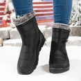 thumbnail image 5 of Chenyee Snow Boots for Women Warm Furry Linied Winter Shoes Water-proof Hook Loop Mid Calf Booties, 5 of 8